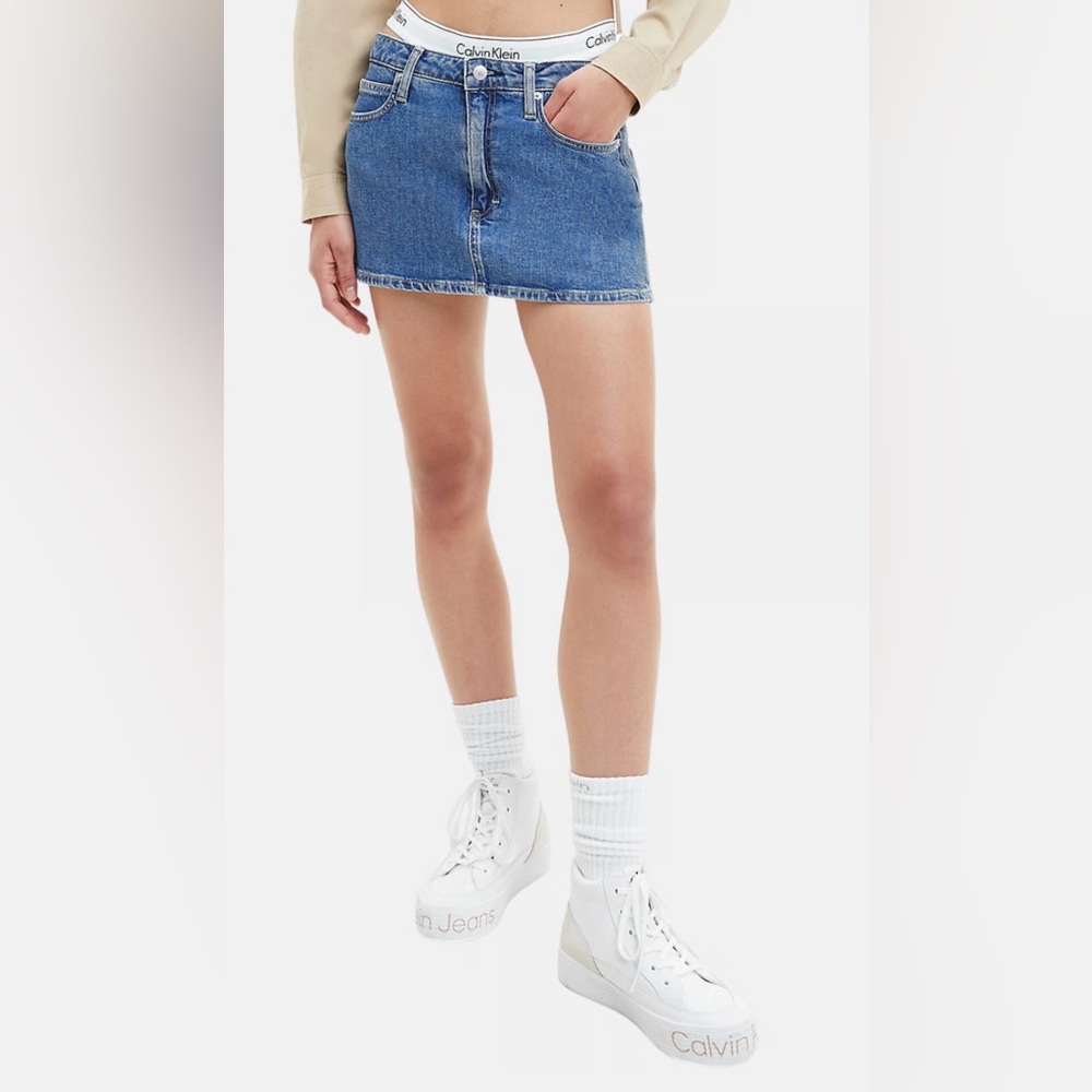 Calvin Klein Denim Micro Mini Skirt
